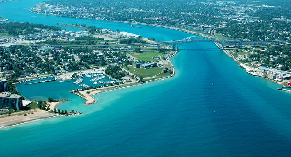 Beautiful Sunset View At Sarnia's Waterfront Wallpaper