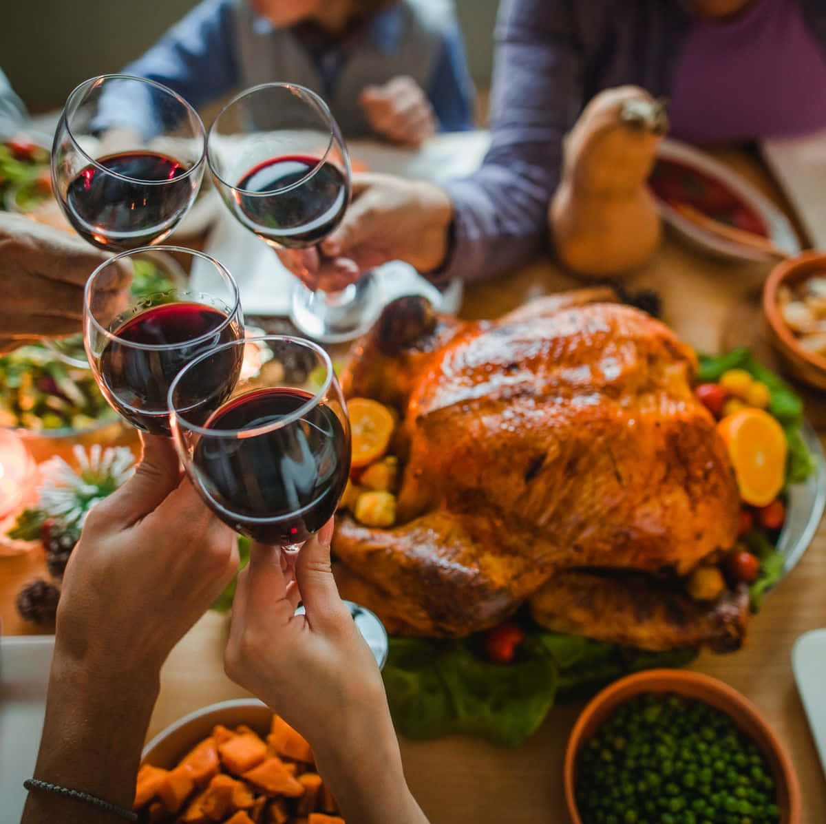 Beautiful Thanksgiving Wine Glasses Picture