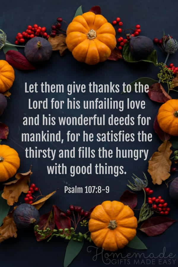Beautiful Thanksgiving Bible Verse Picture