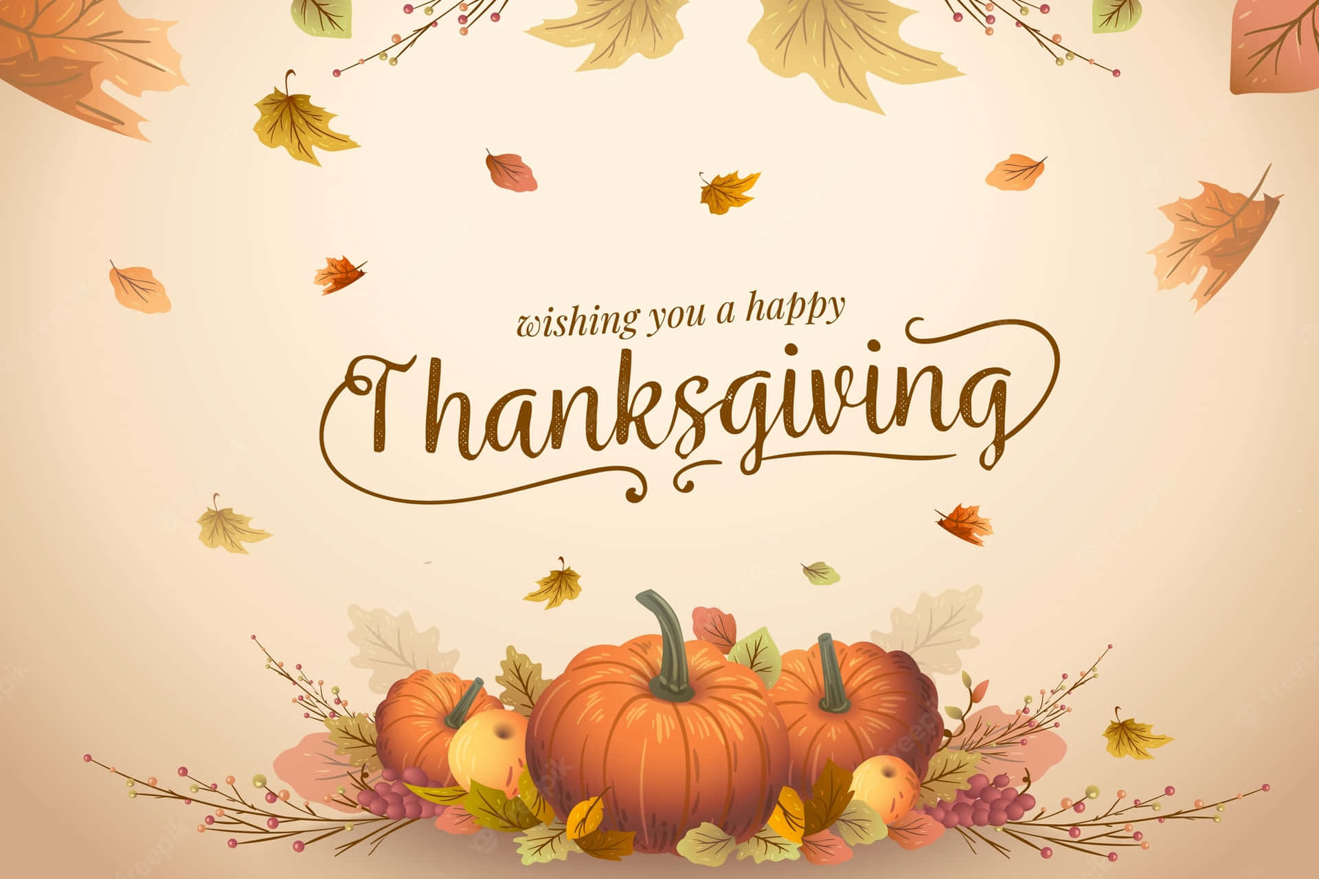 Lad os fejre Thanksgiving den smukke måde! Wallpaper