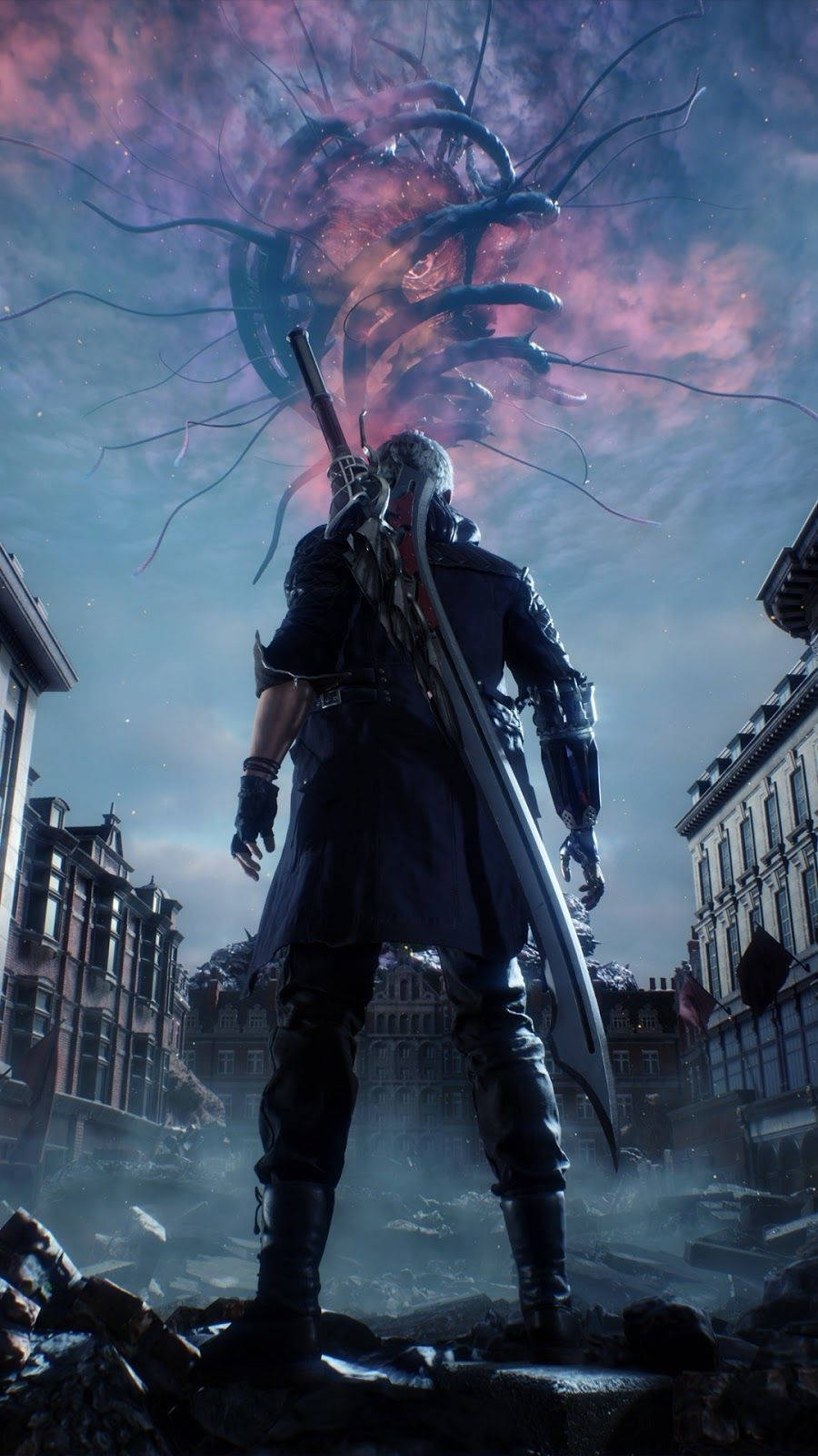Dante Stands Out From the Crowd in Devil May Cry 5 Wallpaper