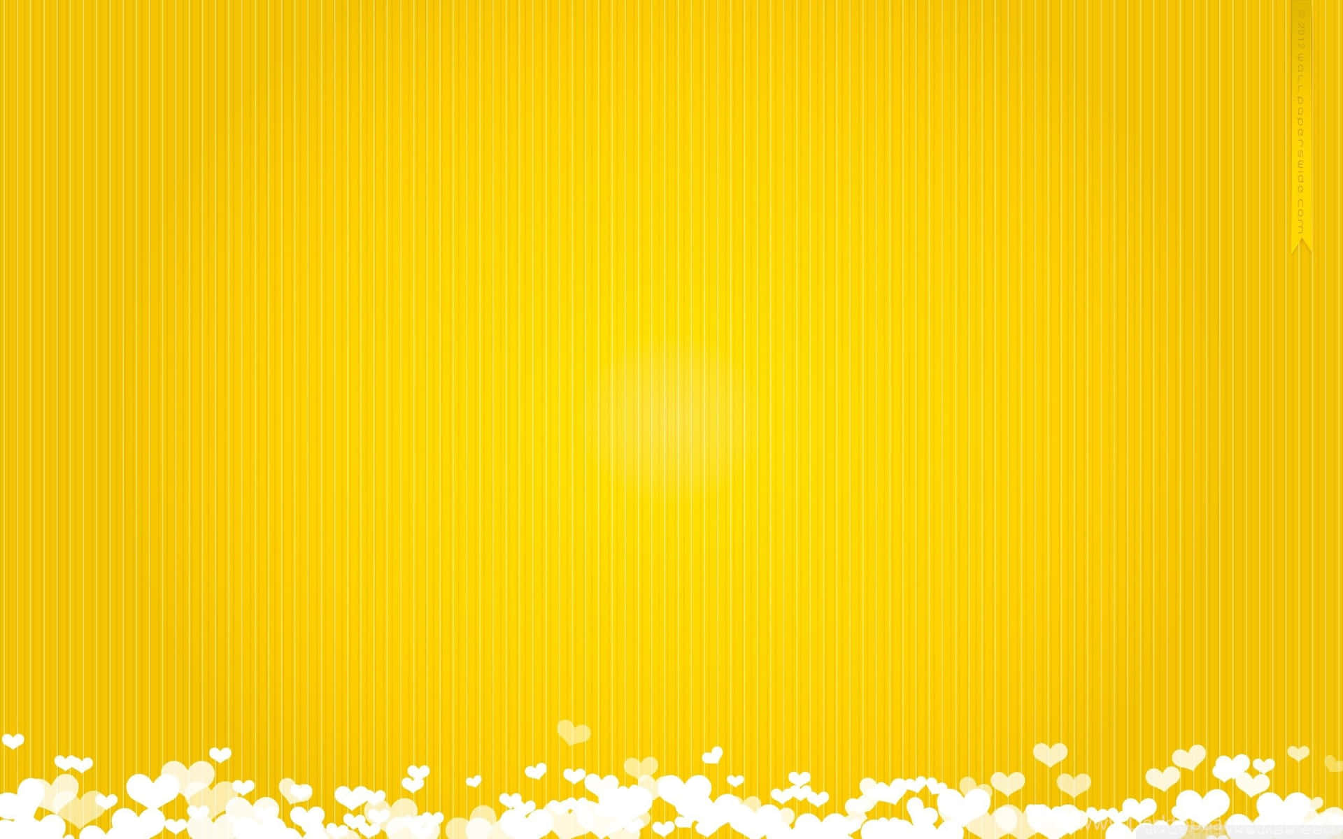 A Yellow Background With Hearts On It Wallpaper