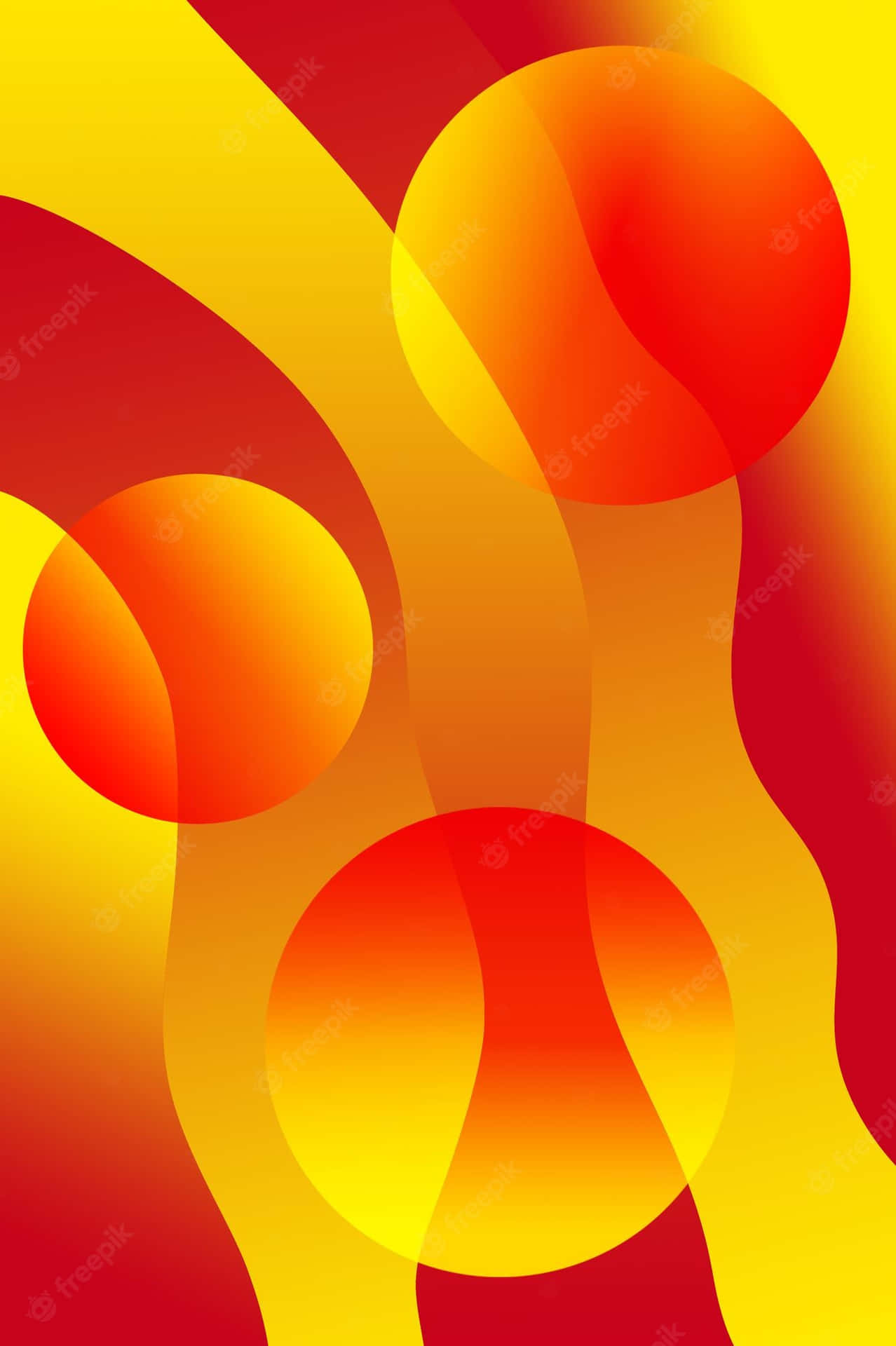 Abstrakterroter Und Gelber Hintergrund-vektor Wallpaper