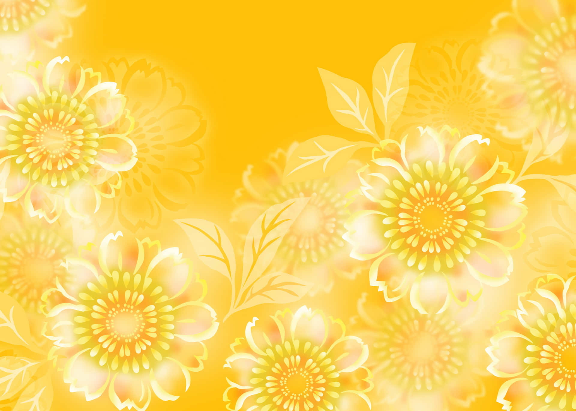 A bright and cheery yellow flower, basking in the sunlight Wallpaper