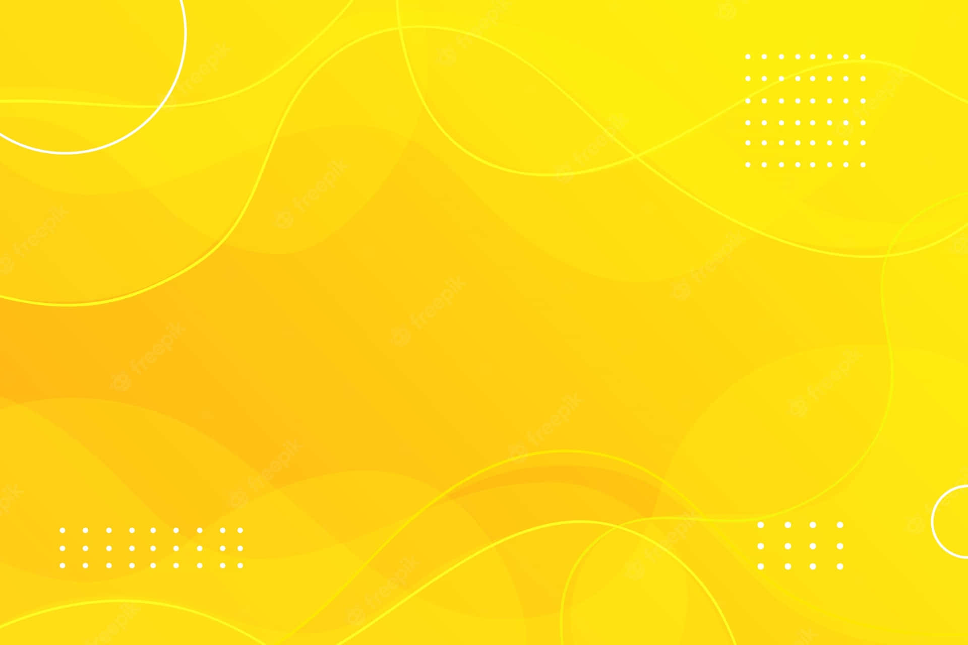 Abstract Yellow Background With Circles And Lines Wallpaper