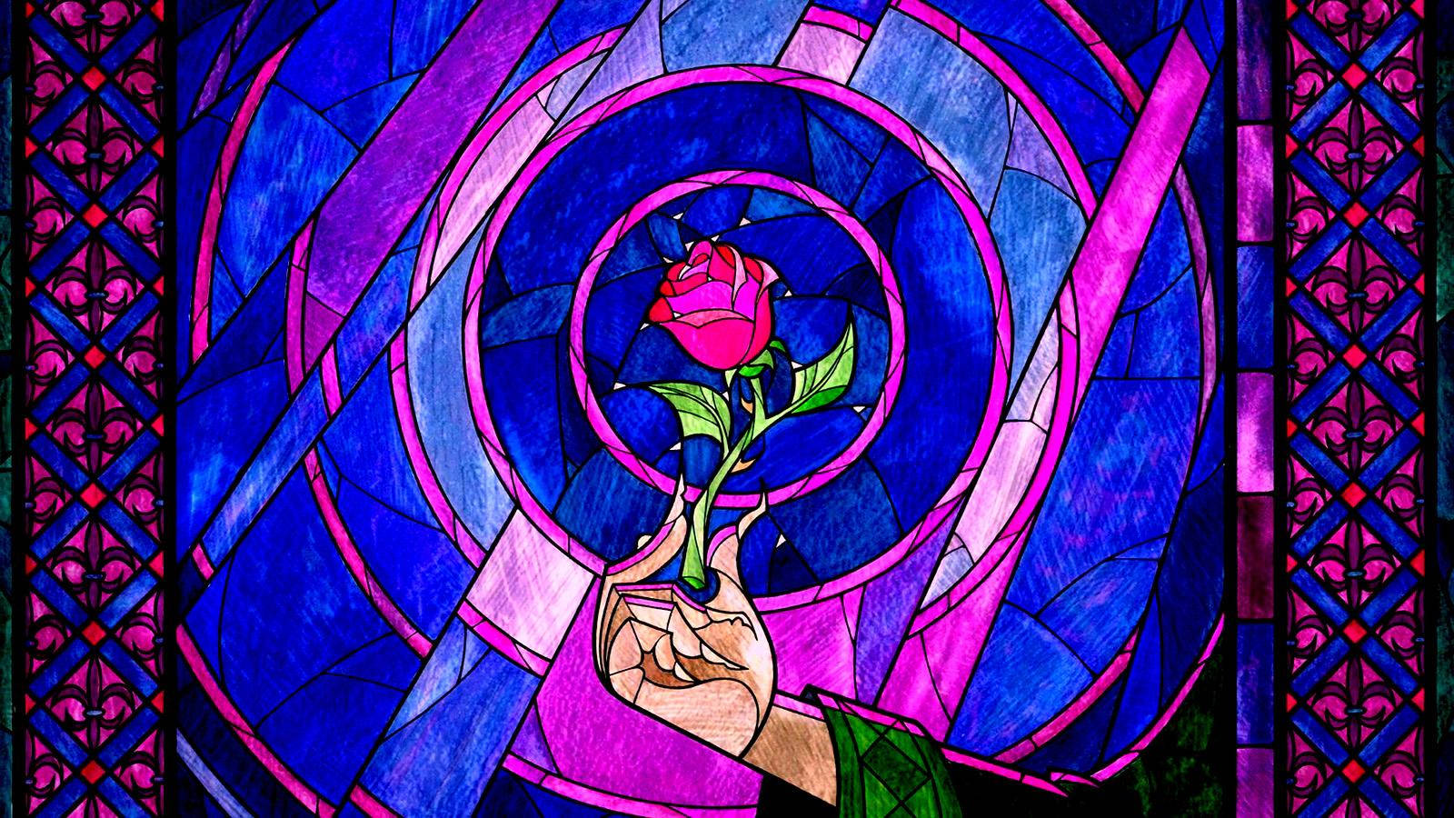 Beauty And The Beast Rose Artwork Wallpaper