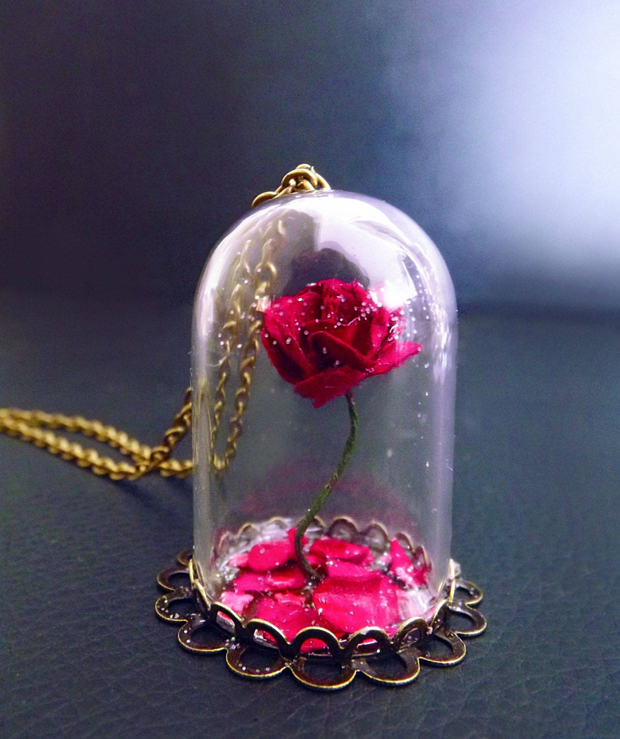 Beauty And The Beast Rose Necklace Wallpaper