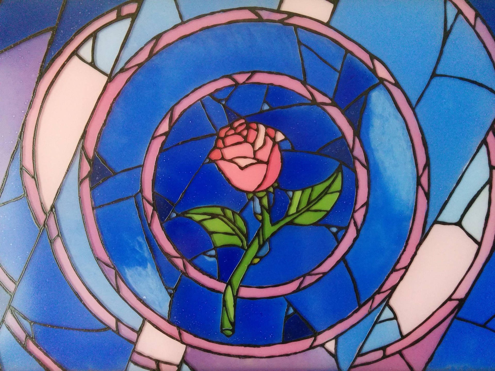 Beauty And The Beast Rose Tiles Wallpaper