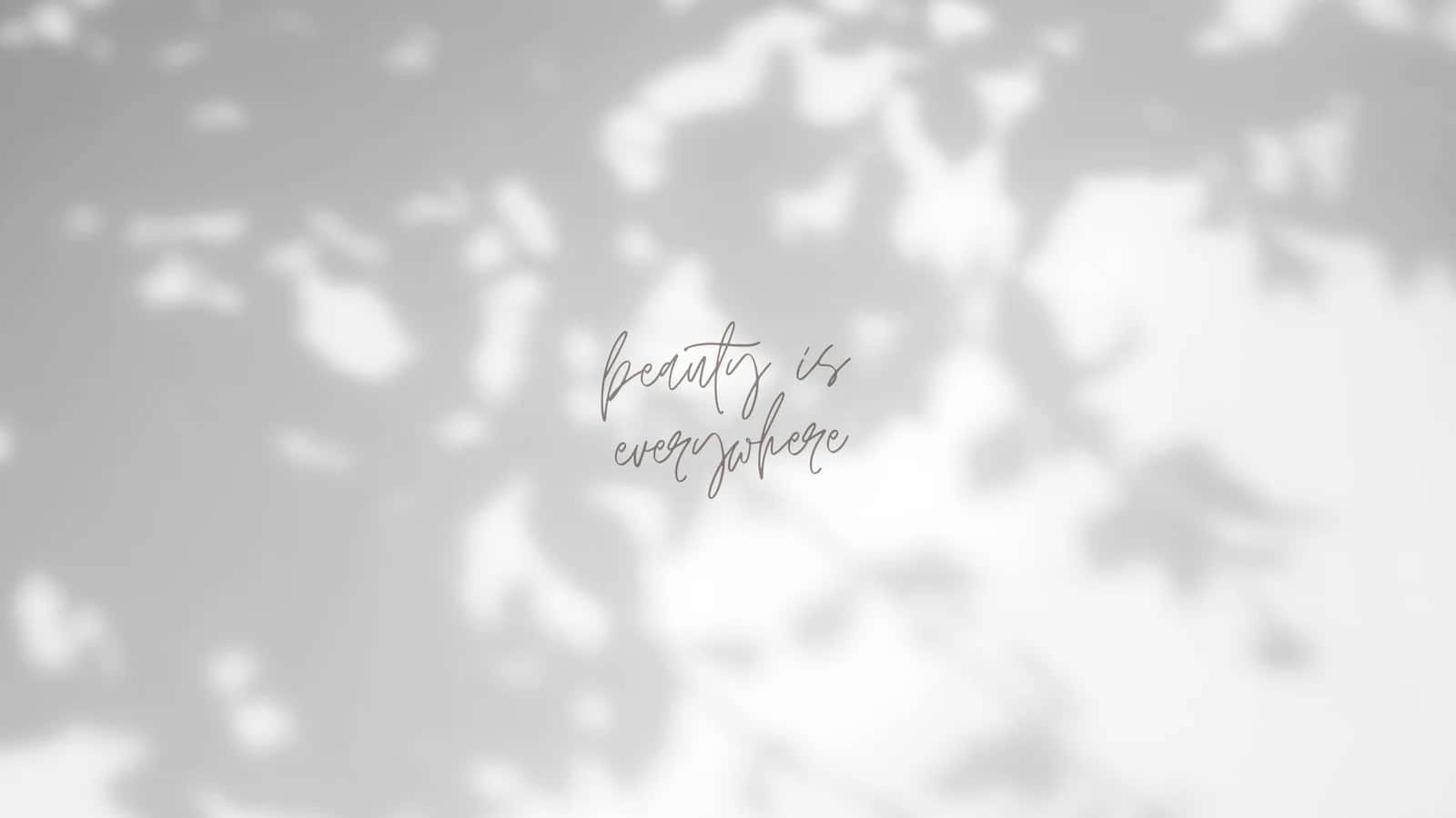 Beauty Is Everywhere Inspirational Quote Wallpaper