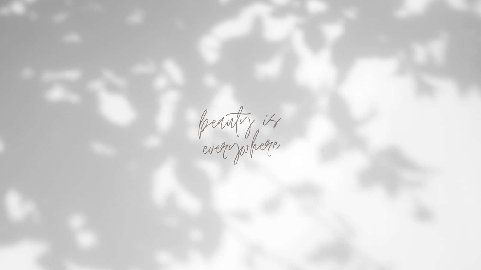 Beauty Is Everywhere Quote Background Wallpaper