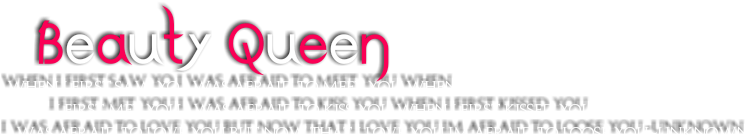 Beauty Queen Love Quote PNG