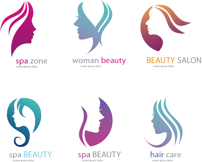 Beauty Salon Logo Collection PNG