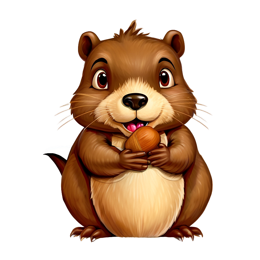 Beaver With Acorn Png 05242024 PNG