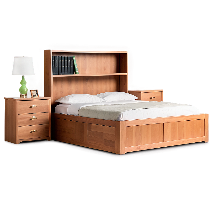 Bed With Bookcase Headboard Png 89 PNG