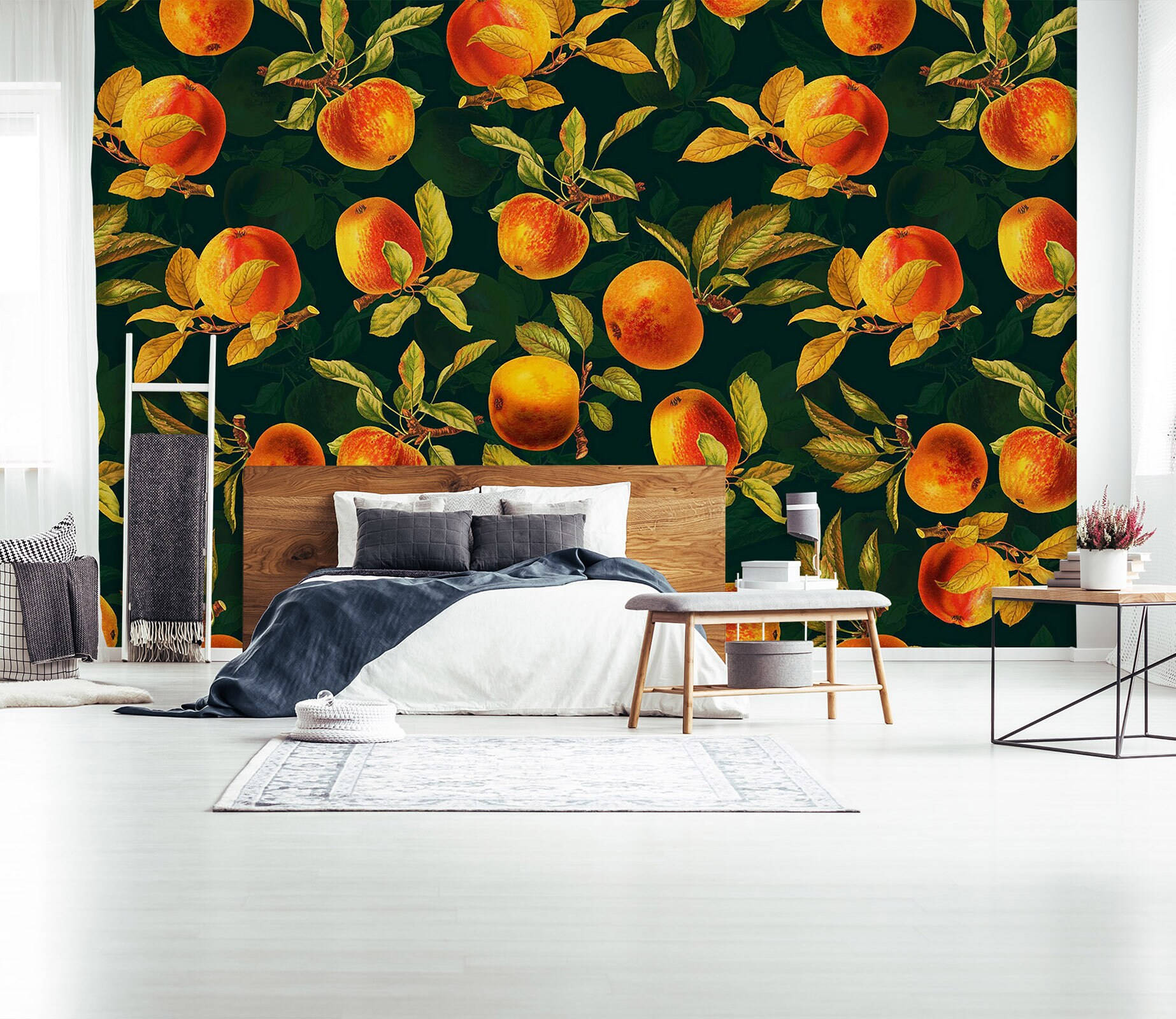 Værelse HD vægmål Nectarine Orchard Szenenmalerei Wallpaper