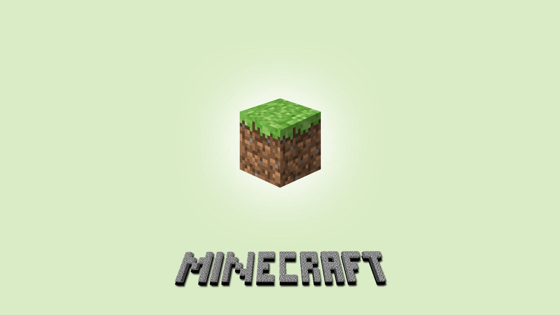 Bedste Minecraft Grass Block Mint Baggrund Wallpaper