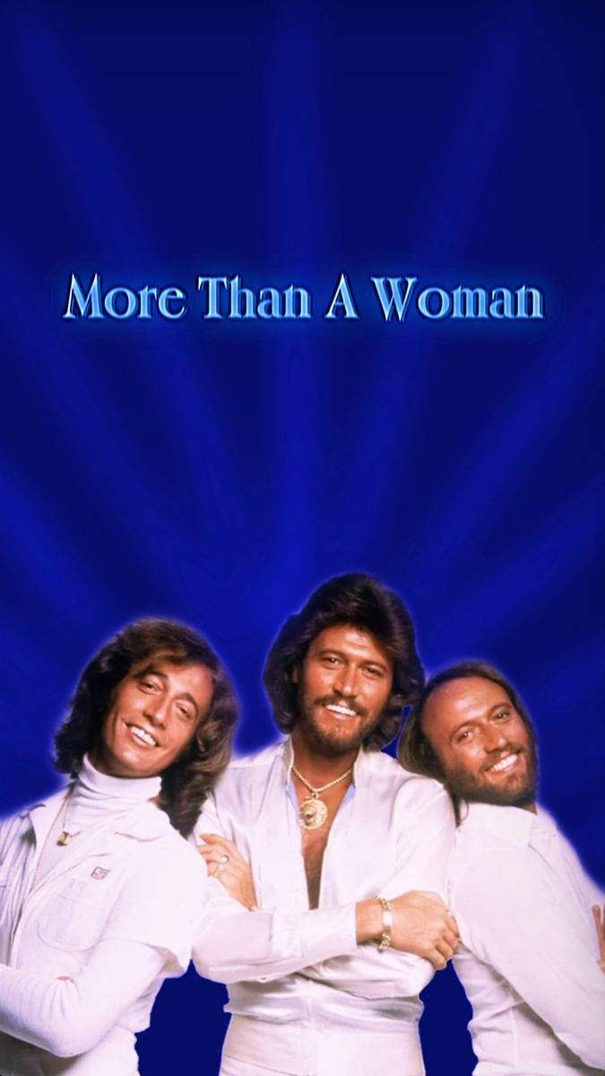 Bee Gees More Than A Woman Music Poster Background