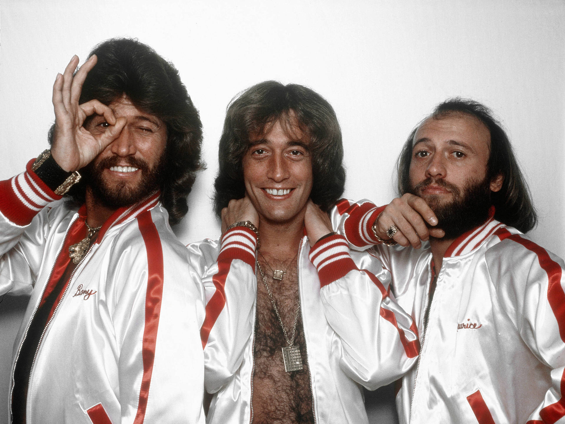 Bee Gees Musical Group Los Angeles 1977 Background