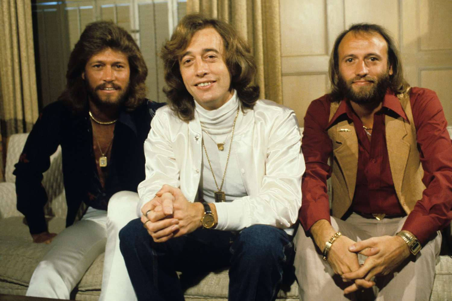 Bee Gees Popular Disco Band Portrait Background