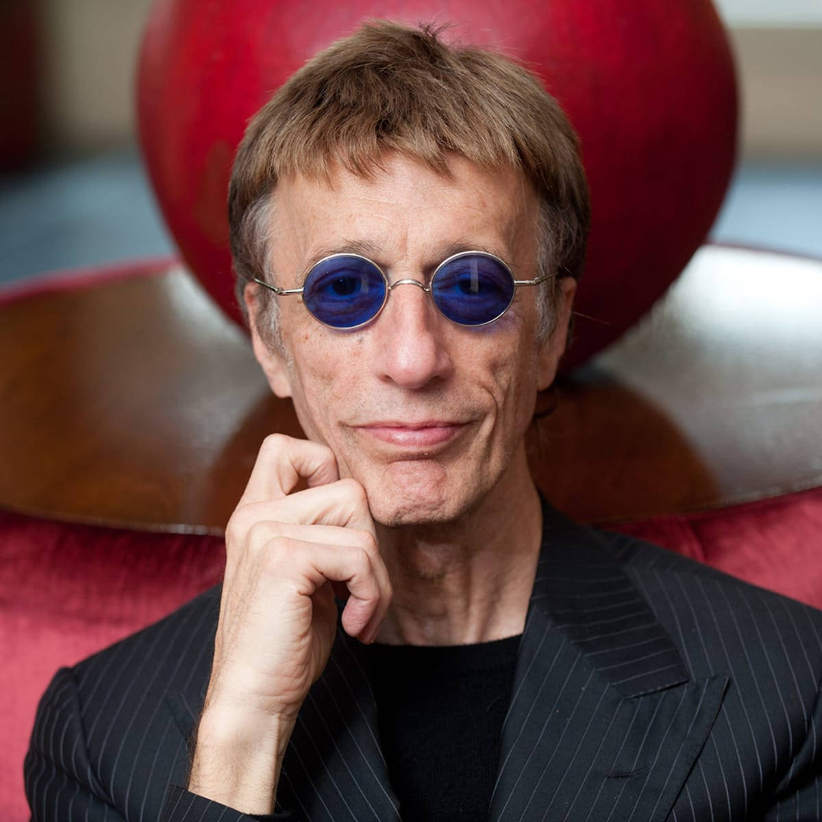 Bee Gees Robin Gibb Sunglasses Portrait Background