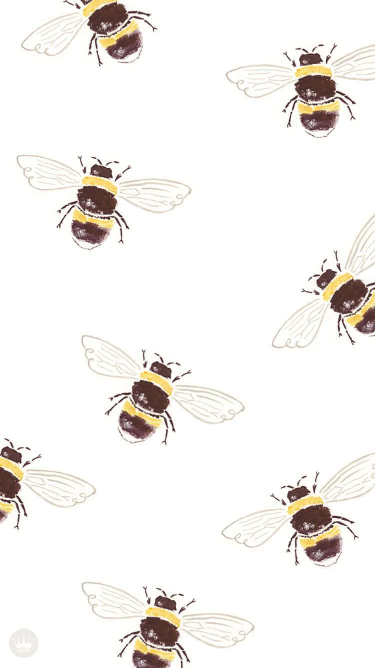Bienenmalerei-muster Iphone Wallpaper