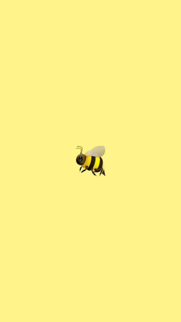 Vibrant Bee on a Flower - iPhone Wallpaper Wallpaper