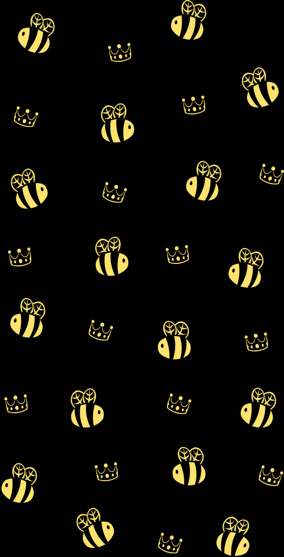 Small Bees Pattern Iphone Wallpaper