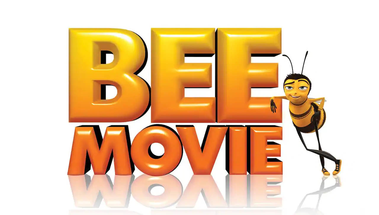 Beemovie - Una Abeja Animada Con Un Fondo Amarillo Fondo de pantalla