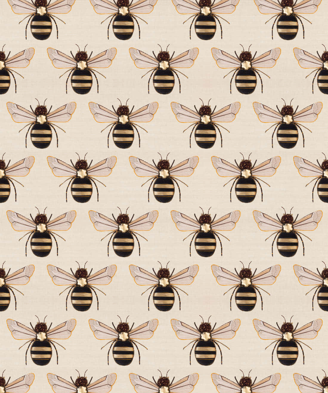 Bee Wall Insects Decor Wallpaper
