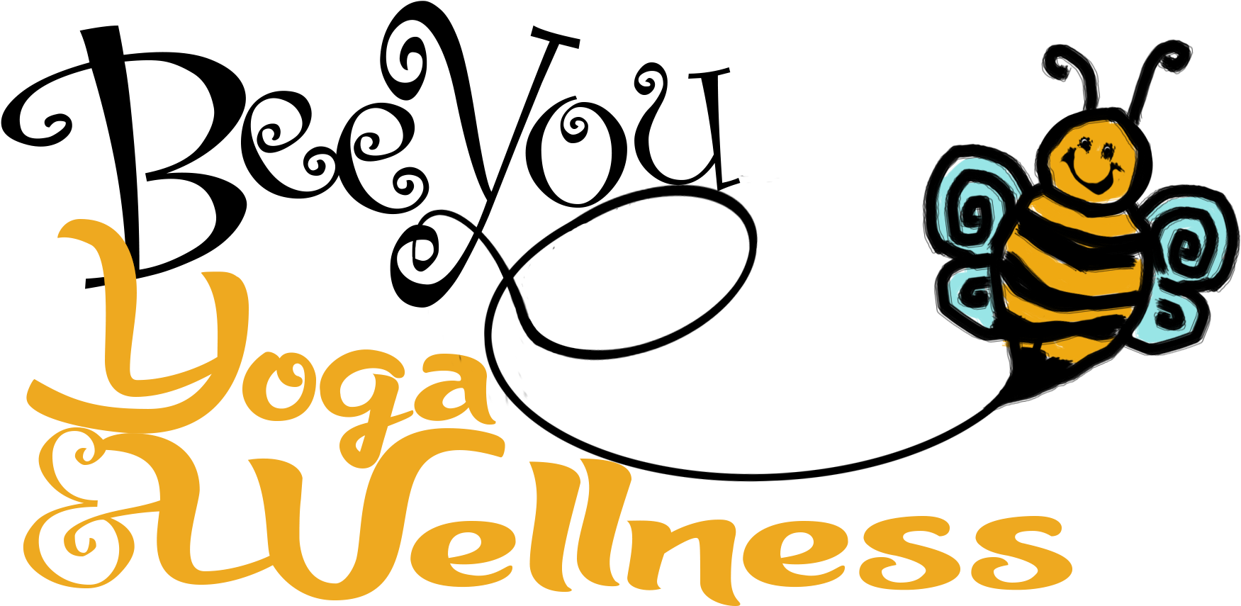 Bee You Yoga Wellness Logo PNG