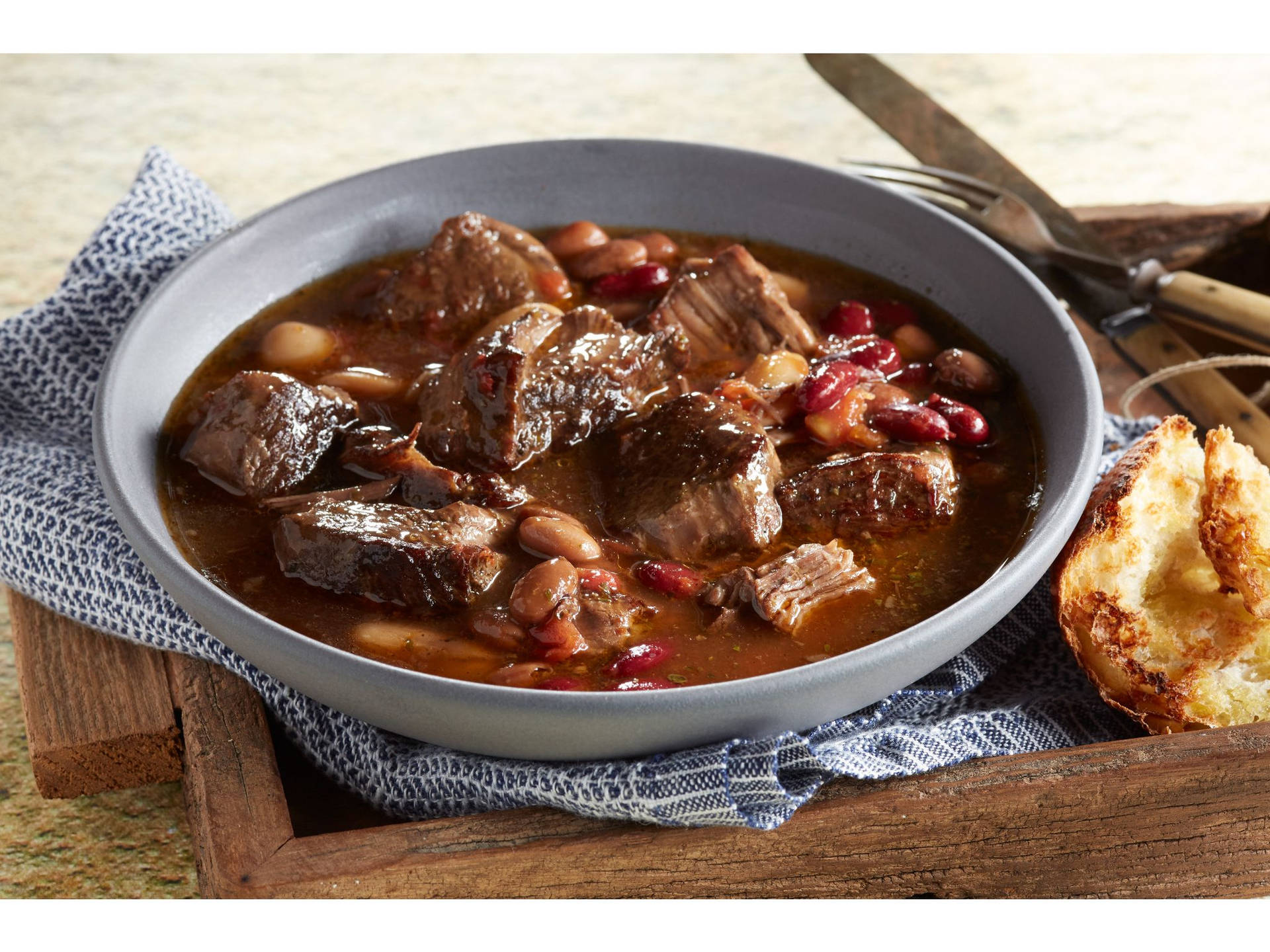 Beef Bourguignon And Beans Wallpaper