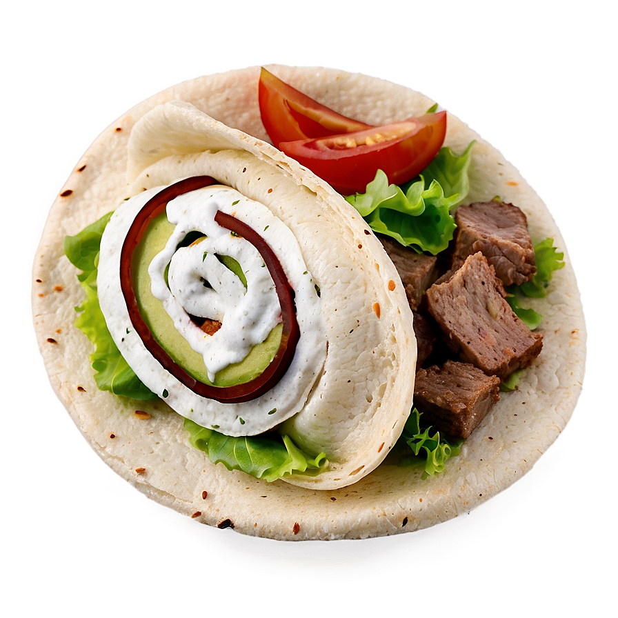 Beef Gyro Wrap Png 06262024 PNG