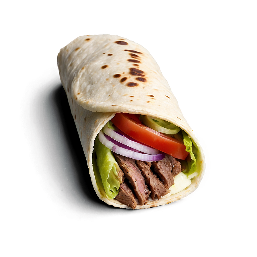 Beef Gyro Wrap Png 06262024 PNG