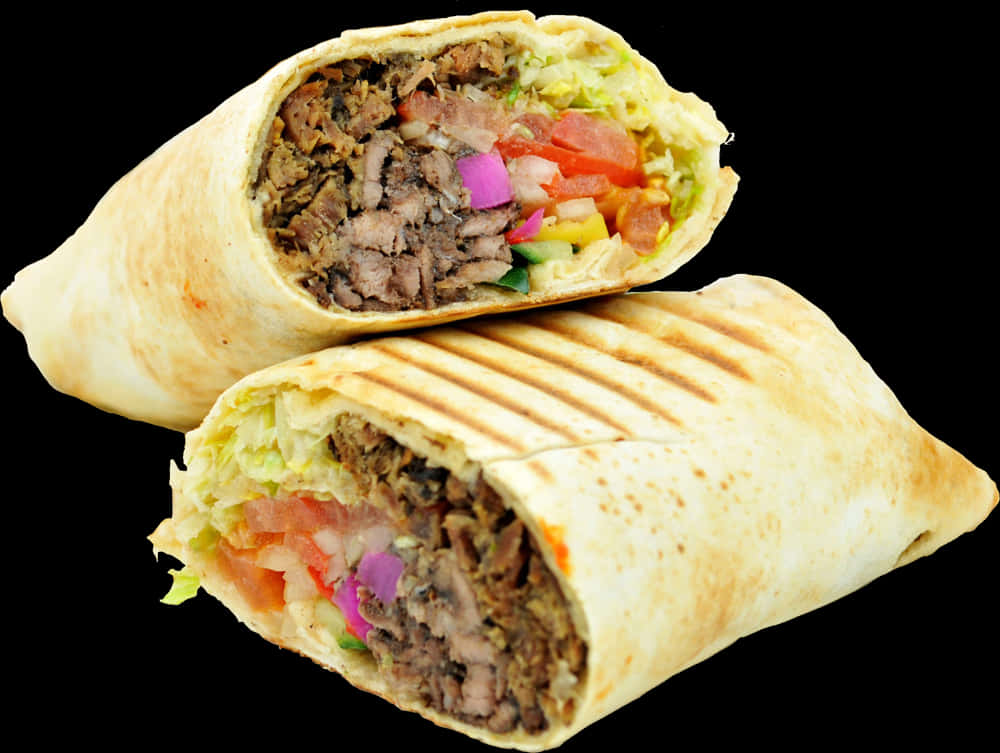 Beef Shawarma Wrap Delicious PNG