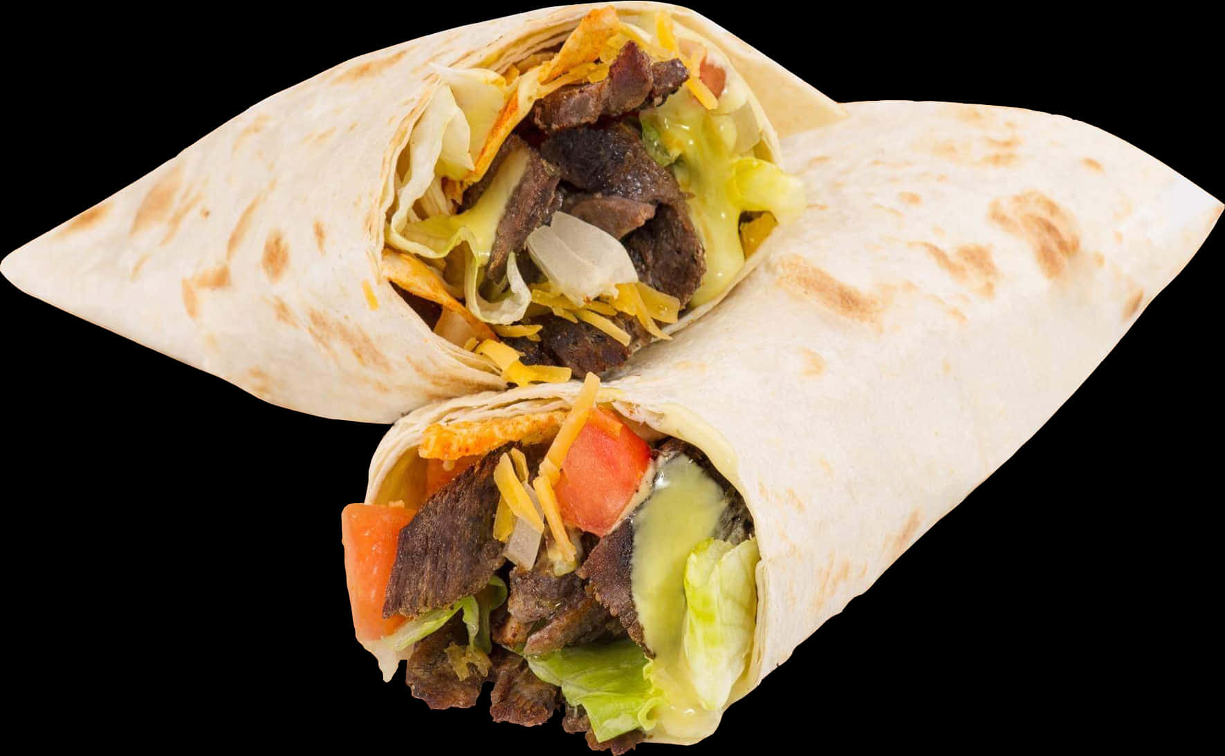 Beef Shawarma Wrap Delicious Filling.jpg PNG