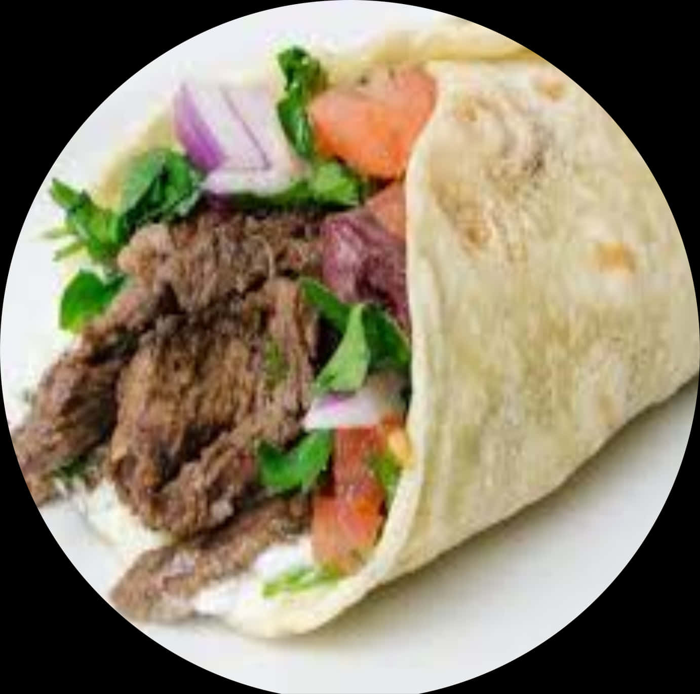 Beef Shawarma Wrap PNG