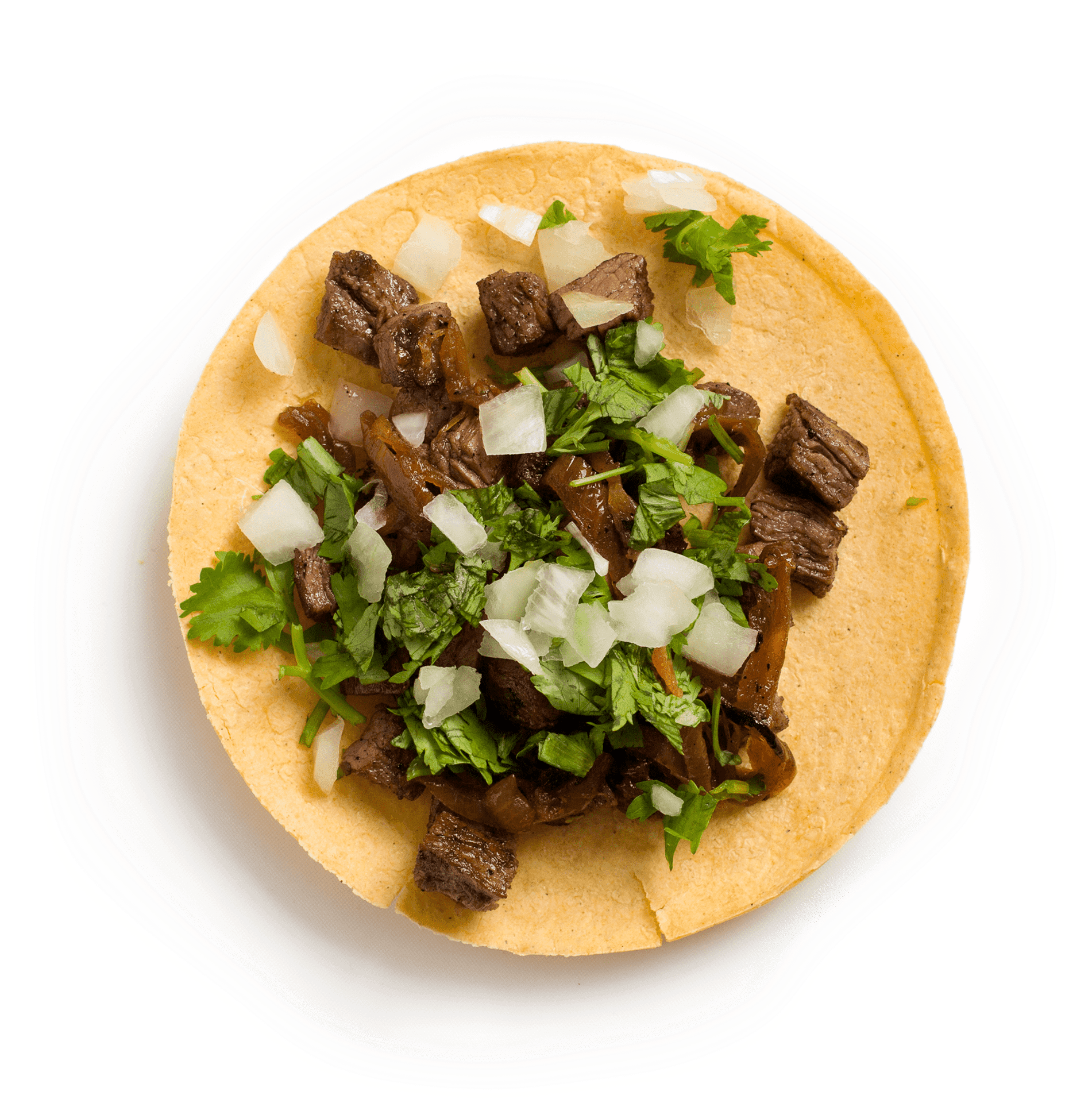 Beef Taco Top View PNG