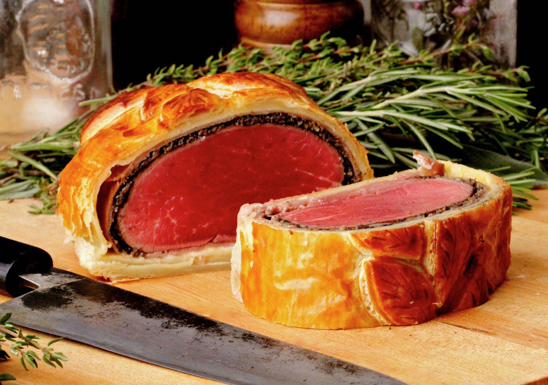 Beef Wellington Rosemary Thick Wallpaper