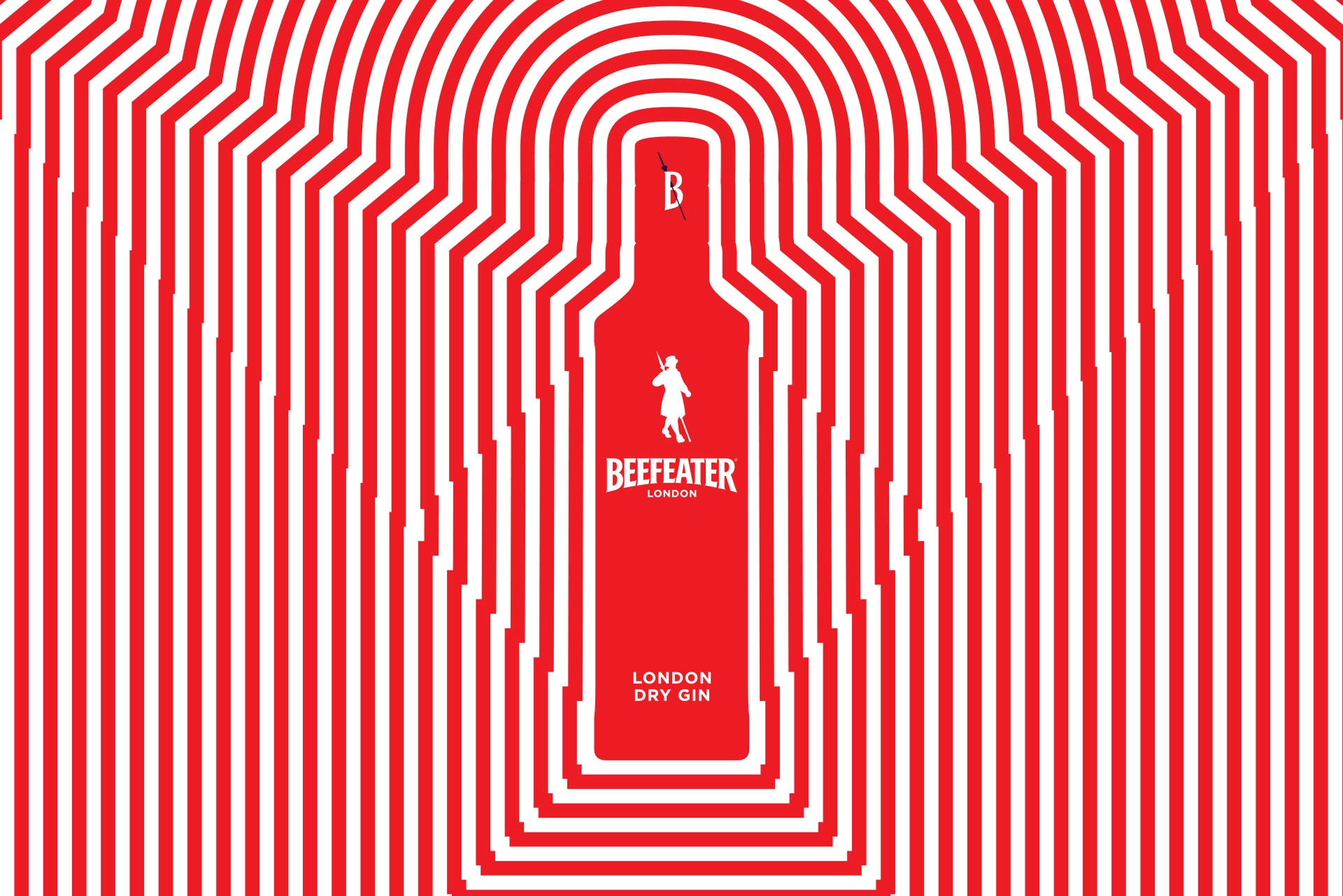 Classic Beefeater Gin in a Red and White Bottle Wallpaper