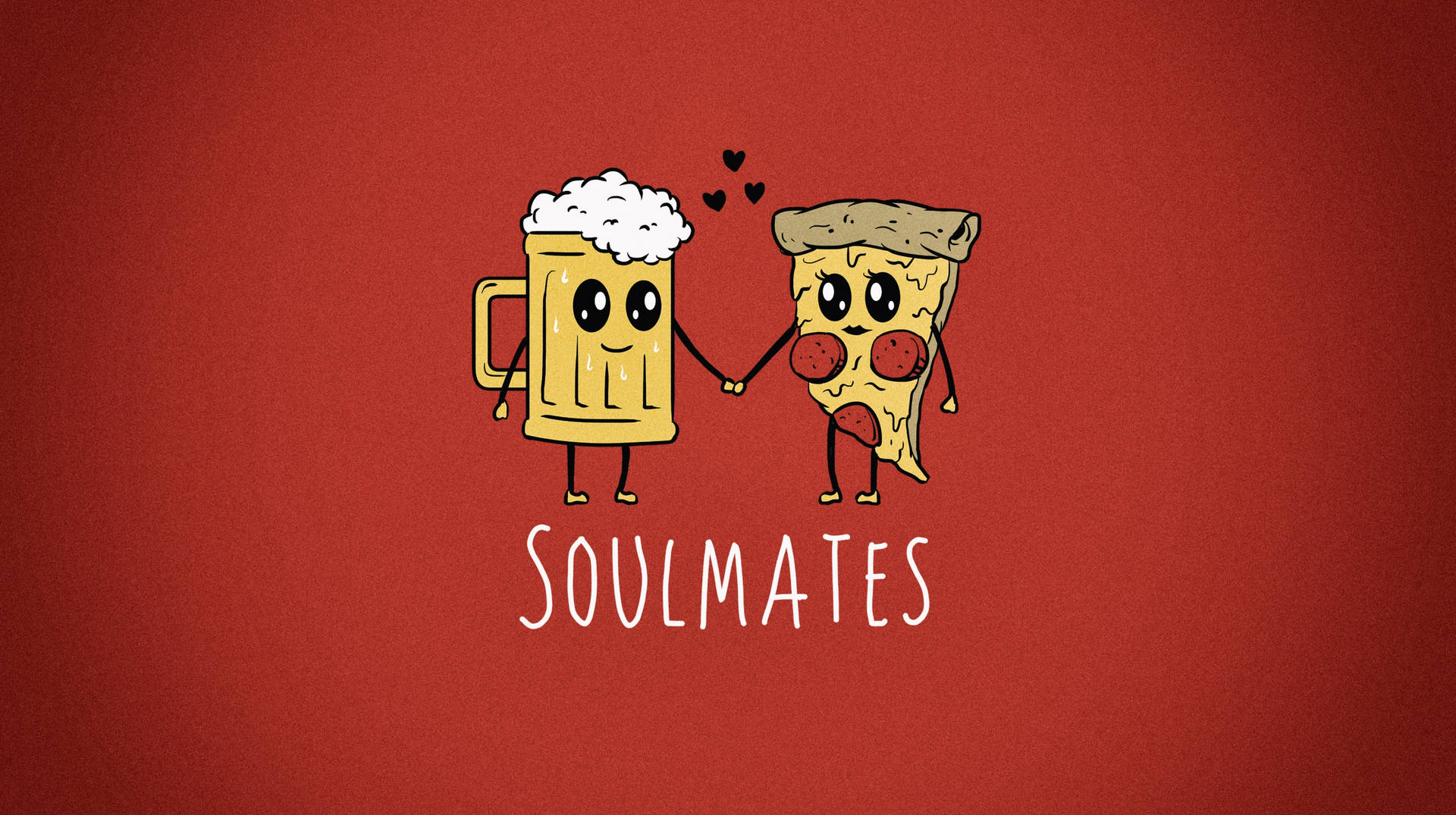 Beer And Pizza Soulmates Wallpaper