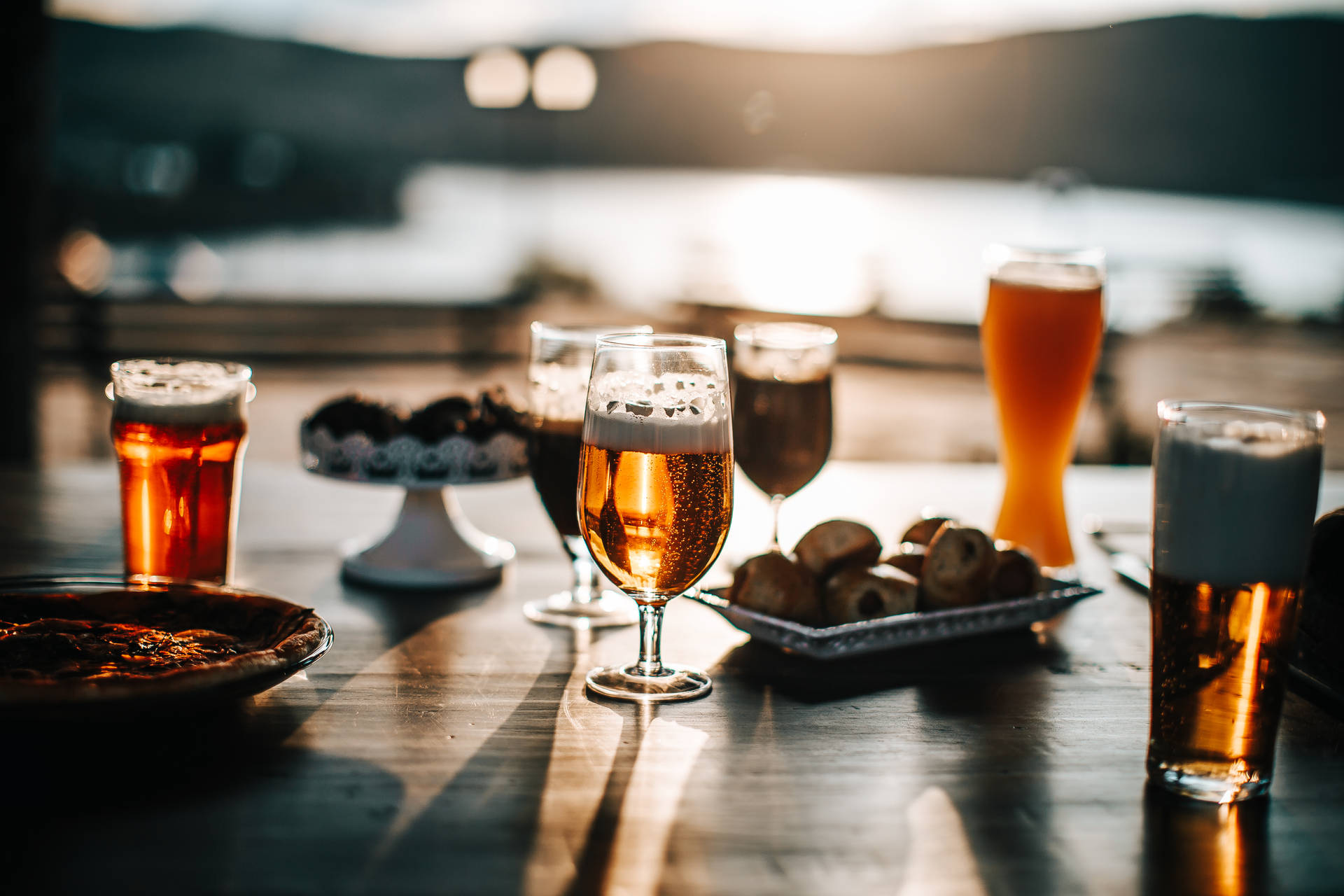 Beer At Sunset