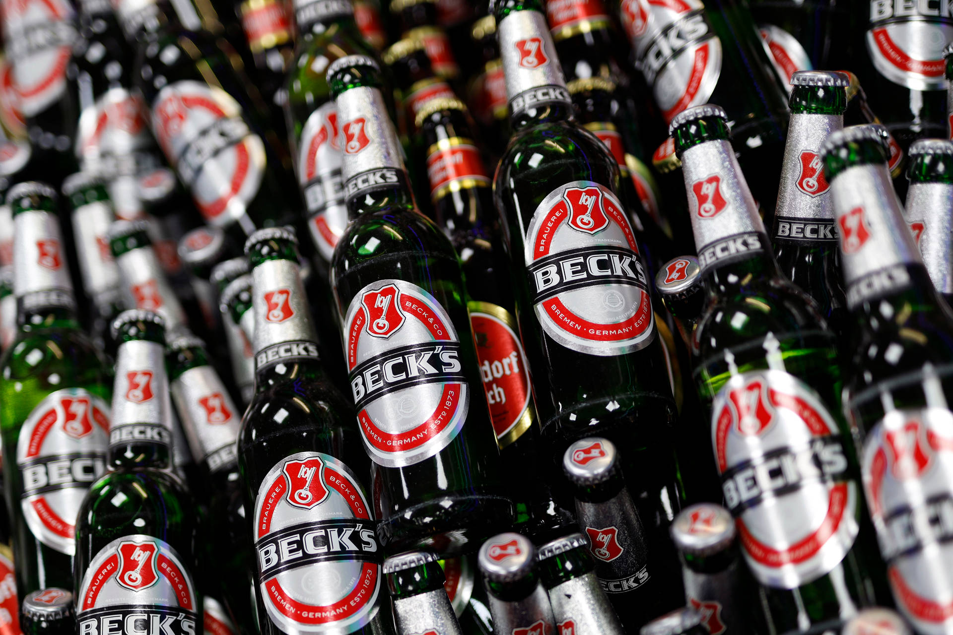 Beer Bottles Beck's German Brand Wallpaper
