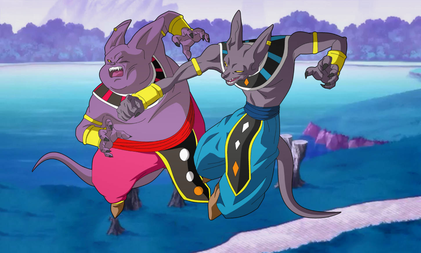 Download Beerus And Champa Fighting Wallpaper 