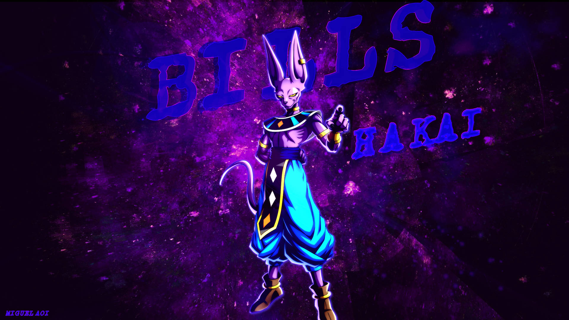 Beerus With Romanized Name Wallpaper