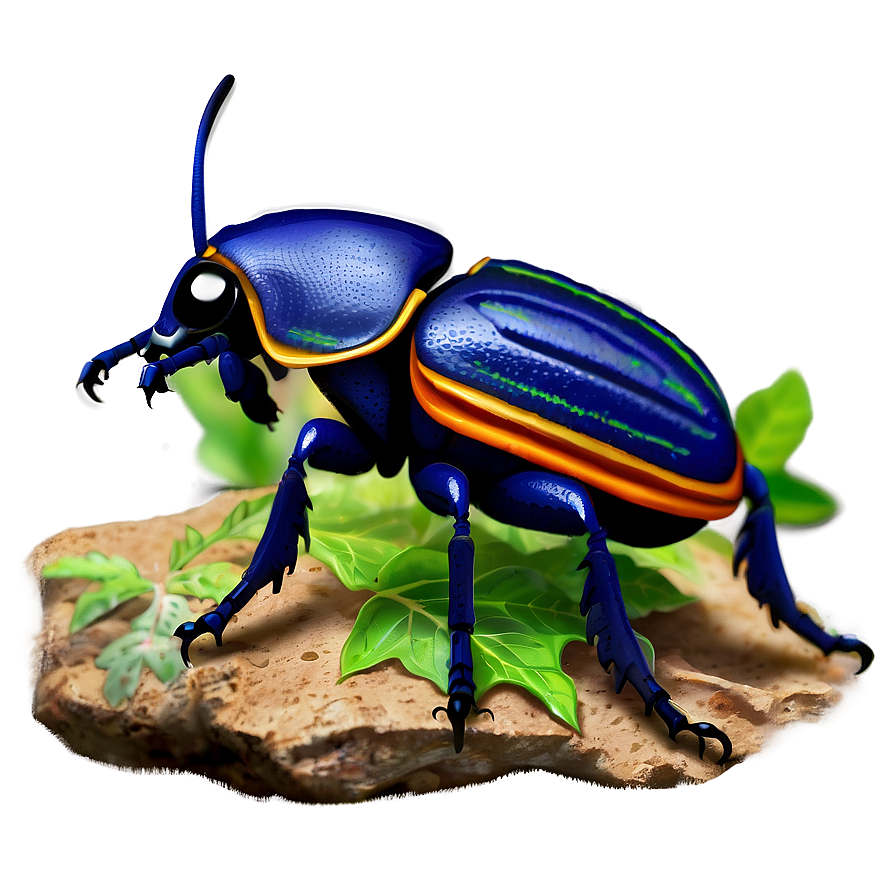Beetle In Habitat Illustration Png Lqt56 PNG