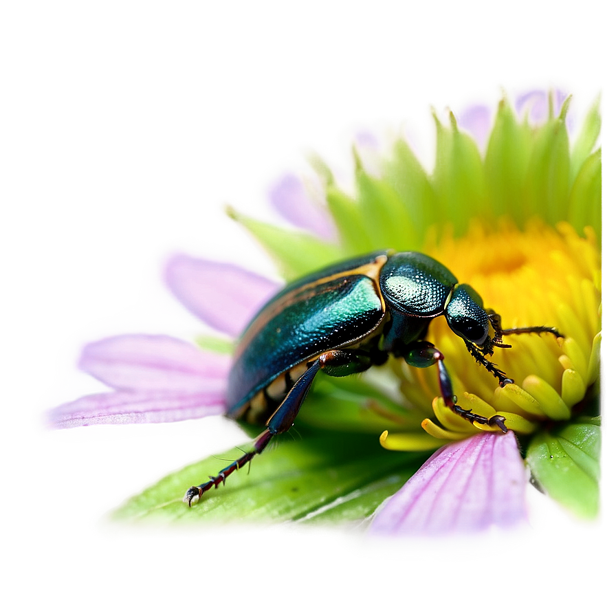 Beetle On Flower Macro Png 88 PNG