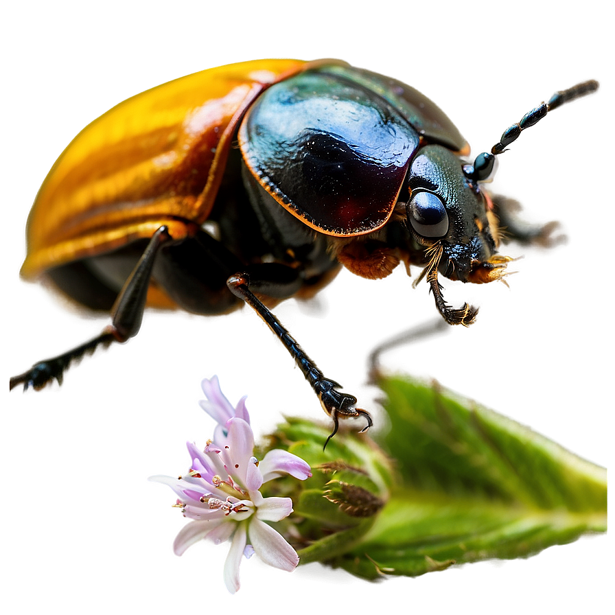 Beetle On Flower Macro Png Rmf PNG