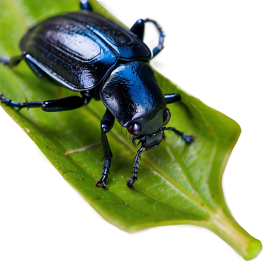 Beetle On Leaf Close-up Png 64 PNG