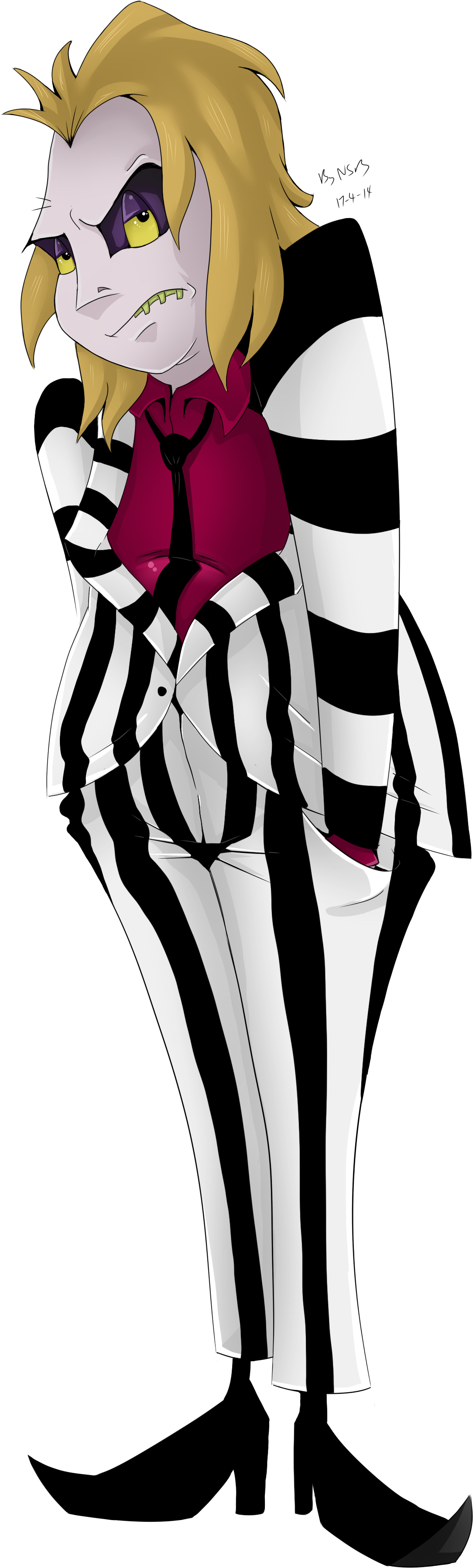 Beetlejuice Animated Character Art PNG