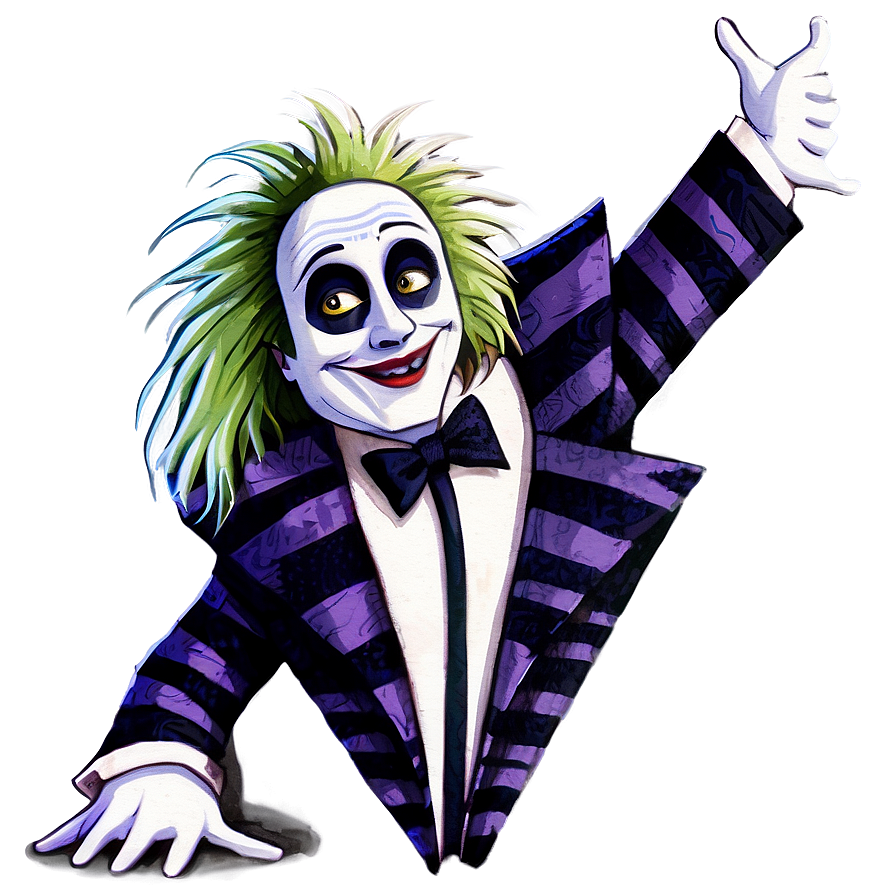 Download Beetlejuice Cartoon Art Png Lrl57 | Wallpapers.com